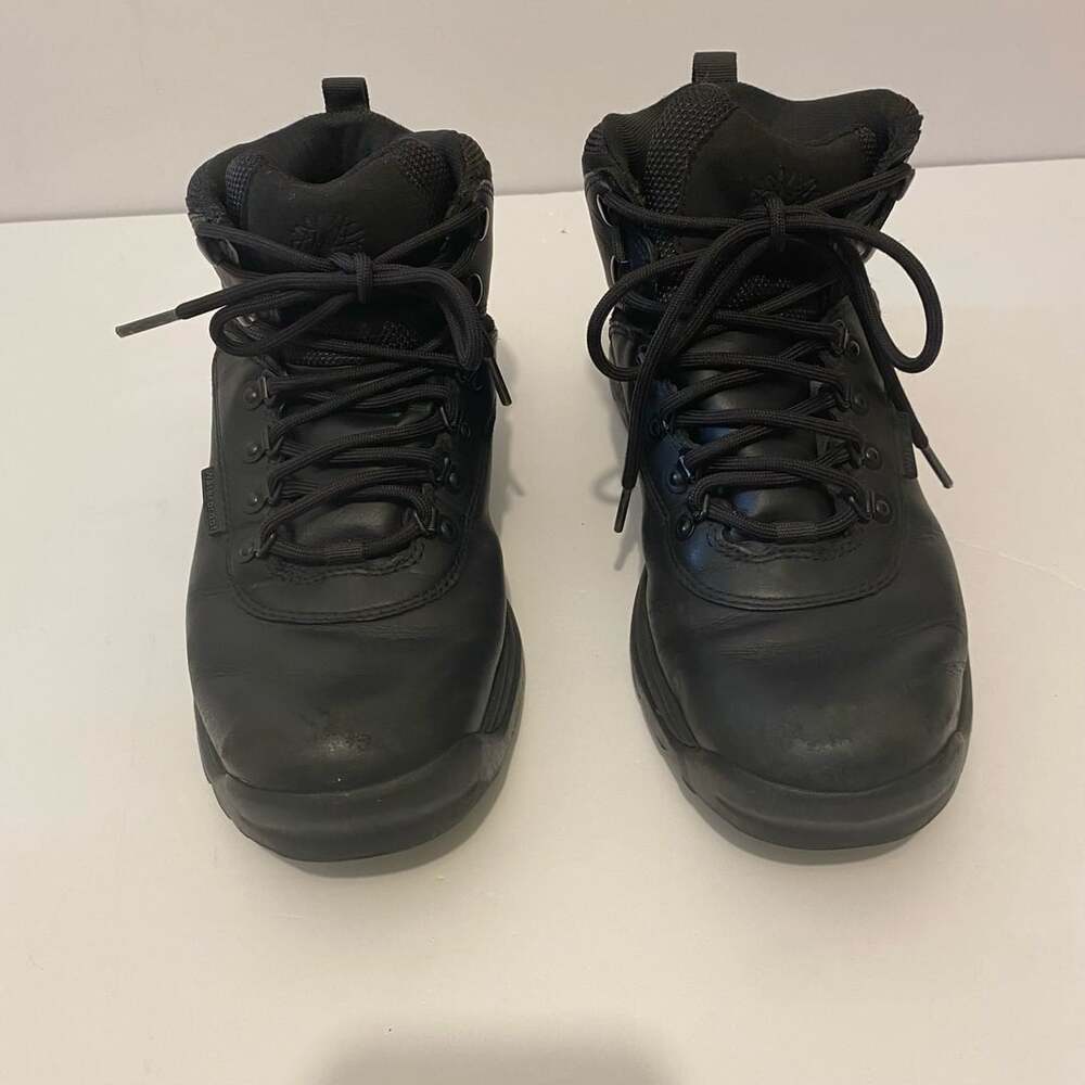 Timberland White Ledge Mid Hiking Boot Size 8.5W Black Leather Waterproof